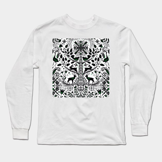 Lithuanian Minimalistic folk pattern Long Sleeve T-Shirt by RenattaZare